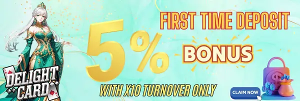 first deposit bonus up to 5%!