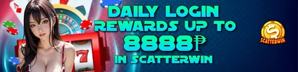 daily login rewards up to P8,888 in scatterwin88