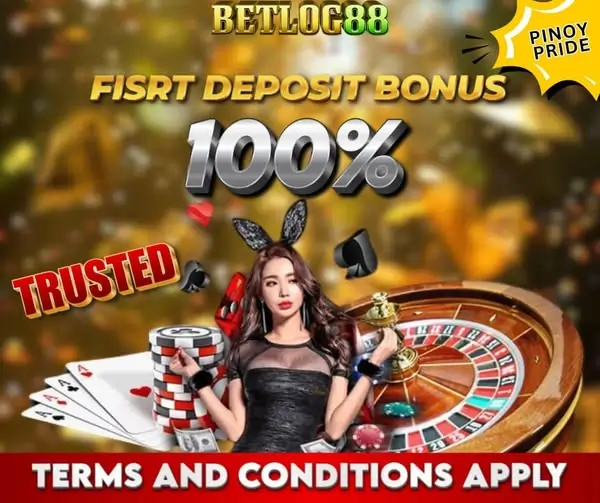 first deposit bonus up to 100% at betlog88 casino!