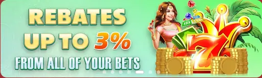 rebate up to 3% from all bets at ph123 casino!